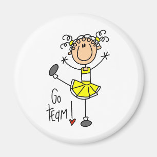 Gelbe Cheerleaderin Magnet