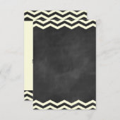 Gelbe Chevronen auf Chalkboard-UAWG RSVP Karte (Vorne/Hinten)
