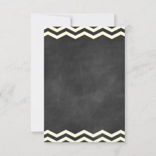 Gelbe Chevrons auf Schultafel RSVP Karte