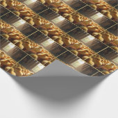 Gelbe Chicks in einem sonnigen Stall Geschenkpapier (Ecke)