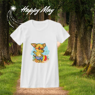 Gelbe Chihuahua, Funny Pet Hund Weiße Farbe T-Shirt