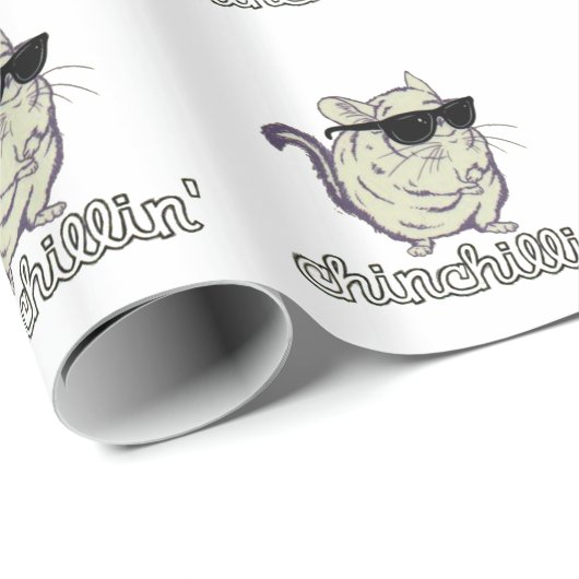Gelbe Chinchillin Chinchilla Geschenkpapier (Rolleneckpunkt)