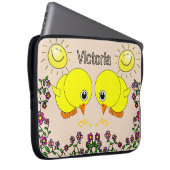 Gelbe Chips mit Laptop-Rückenleeve Sun Floral Laptopschutzhülle (Vorne Rechts)