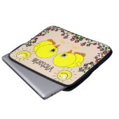 Gelbe Chips mit Laptop-Rückenleeve Sun Floral Laptopschutzhülle (Vorne Knopf)