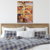Gelbe Christus von Paul Gauguin, Vintage Kunst Leinwanddruck (Insitu (Schlafzimmer))