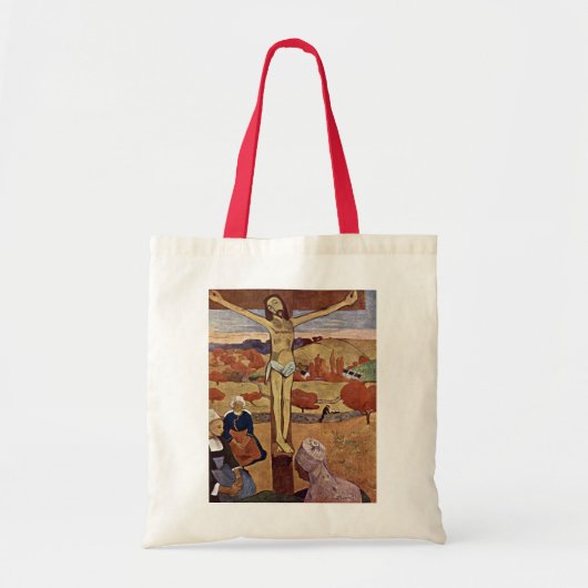 Gelbe Christus von Paul Gauguin, Vintage Kunst Tragetasche (Vorne)