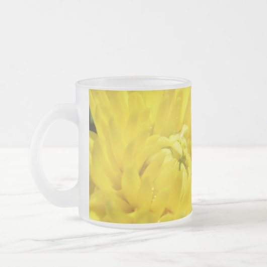 Gelbe Chrysantheme Mattglastasse (Links)