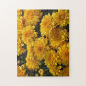 Gelbe Chrysanthemen Blumen Garten Puzzle (Vertikal)
