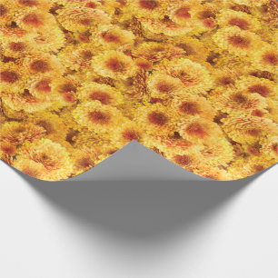 Gelbe Chrysanthemen Geschenkpapier
