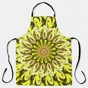 Gelbe Chrysanthemum-Blume Abstrakt Schürze