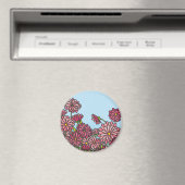 Gelbe Chrysanthemum-Blume Cork-Untersetzer Magnet (In Situ (Geschirrspüler))