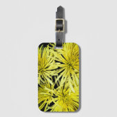 Gelbe Chrysanthemum-Blume Gepäckmarke Gepäckanhänger (Vorderseite Vertikal)