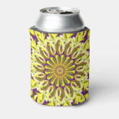 Gelbe Chrysanthemum-Blume Lila Abstrakt Dosenkühler (Kanne Rückseite)