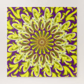 Gelbe Chrysanthemum-Blume Lila Abstrakt Puzzle (Vertikal)