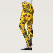 Gelbe Coneflower Blumen ganz über Druck-Leggings Leggings (Links)