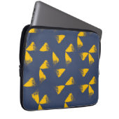 Gelbe, coole, einzigartige, trendige Dreiecke Laptopschutzhülle (Vorne Rechts)