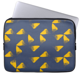 Gelbe, coole, einzigartige, trendige Dreiecke Laptopschutzhülle