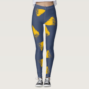 Gelbe, coole, einzigartige, trendige Dreiecke Leggings