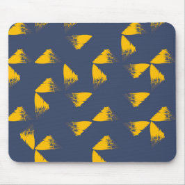Gelbe, coole, einzigartige, trendige Dreiecke Mousepad
