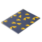 Gelbe, coole, einzigartige, trendige Dreiecke Notizblock (Linke Seite)