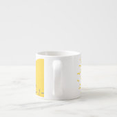Gelbe, coole, moderne, trendige geometrische Kunst Espressotasse (Rückseite)