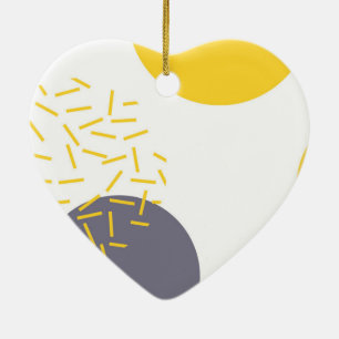 Gelbe, coole, moderne, trendige geometrische Kunst Keramik Ornament