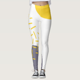 Gelbe, coole, moderne, trendige geometrische Kunst Leggings