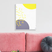 Gelbe, coole, moderne, trendige geometrische Kunst Leinwanddruck (Insitu (Wohnzimmer))