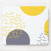 Gelbe, coole, moderne, trendige geometrische Kunst Mousepad (Vorne)