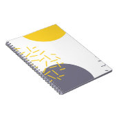 Gelbe, coole, moderne, trendige geometrische Kunst Notizblock (Rechte Seite)