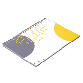 Gelbe, coole, moderne, trendige geometrische Kunst Notizblock (Linke Seite)