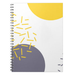 Gelbe, coole, moderne, trendige geometrische Kunst Notizblock