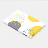 Gelbe, coole, moderne, trendige geometrische Kunst Post-it Klebezettel (angewinkelt)