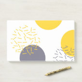 Gelbe, coole, moderne, trendige geometrische Kunst Post-it Klebezettel (Auf Schreibtisch)