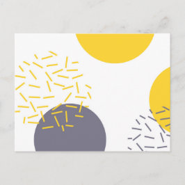 Gelbe, coole, moderne, trendige geometrische Kunst Postkarte