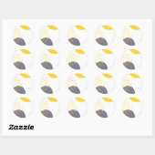 Gelbe, coole, moderne, trendige geometrische Kunst Runder Aufkleber (Blatt)