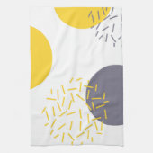 Gelbe, coole, moderne, trendy geometrische Kunst Geschirrtuch (Vertikal)