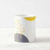 Gelbe, coole, moderne, trendy geometrische Kunst Kaffeetasse (Mittel)