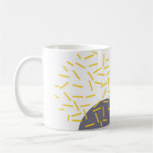 Gelbe, coole, moderne, trendy geometrische Kunst Kaffeetasse (Links)