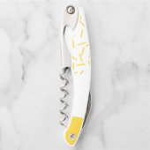 Gelbe, coole, moderne, trendy geometrische Kunst Kellnermesser (Vorderseite)