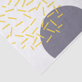 Gelbe, coole, moderne, trendy geometrische Kunst Seidenpapier (Ausschnitt)