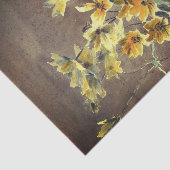 Gelbe Coreopsis Aquarellfarbe Braun Seidenpapier (Ausschnitt)