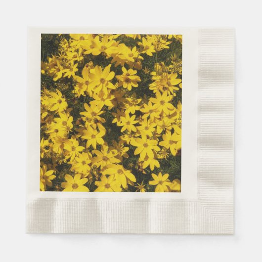 Gelbe Coreopsis Blume Serviette (Vorderseite)