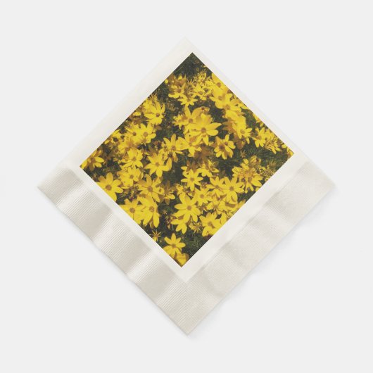 Gelbe Coreopsis Blume Serviette (Ecke)