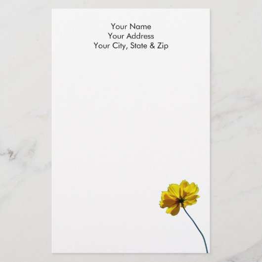 Gelbe Coreopsis Briefpapier (Vorderseite)