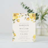 Gelbe Creme Blumenzwiebeln Einladung (Stehend Vorderseite)