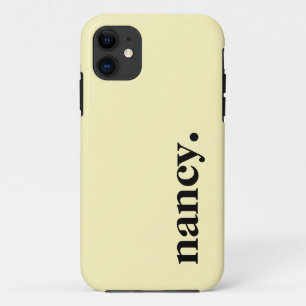 Gelbe Creme, solide Farbe Eleganter Name Case-Mate iPhone Hülle