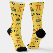 Gelbe Crew-Socken "It's Pi Day" Socken (Gewinkelt)