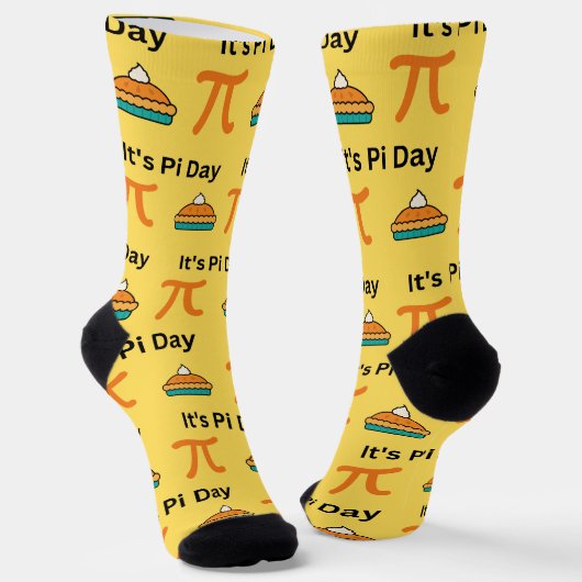 Gelbe Crew-Socken "It's Pi Day" Socken (Gewinkelt)