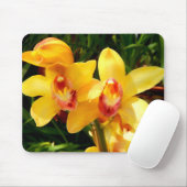 Gelbe Cymbidium Orchidee Mousepad (Mit Mouse)